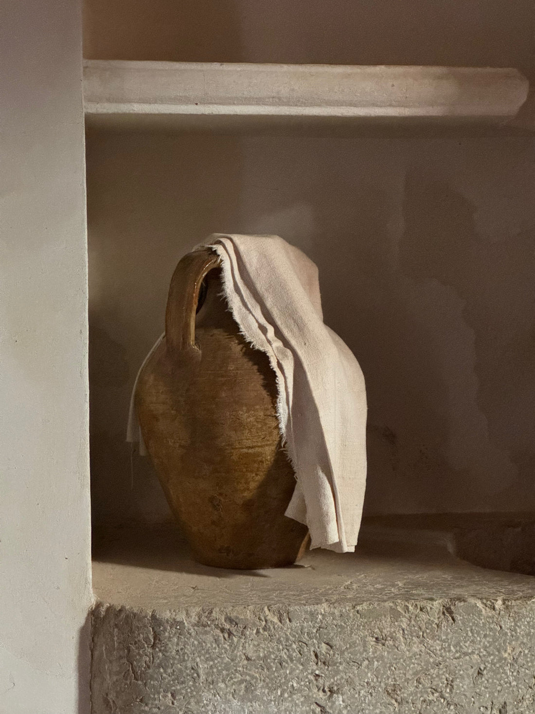 Vessel and drapped cloth, La Morera de Montsant.